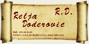 Relja Doderović vizit kartica